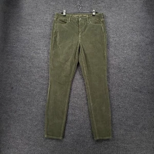 American Eagle Pants Womens 10 Green Corduroy Skinny Ankle Mid Rise Stretch - Picture 1 of 15