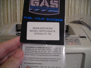Gas Bowstrings Mathews Switchback String ONLY Black and Flo Orange - Picture 1 of 2
