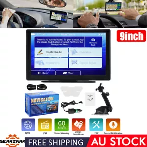9" Truck GPS Navigation Car Amblunce Sat Nav Navigator Post Code Support 8G+256M - Picture 1 of 21