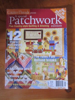 MAGAZINE AUSTRALIAN COUNTRY THREADS PATCHWORK VOL. 5 NO. 5  GREAT ** MUST SEE - Image 1 of 2