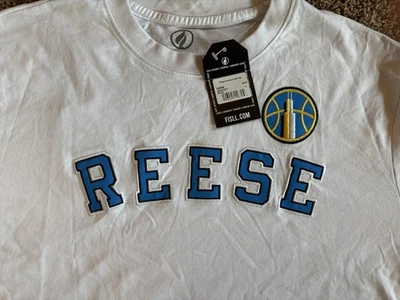 FISLL WNBA Angel Reese Chicago Sky #5 White L/S Shirt Men Size Large White NWT - Image 1 of 4