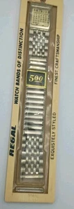 NOS V REGAL GOLD WATCHBAND "500" STYLE SS Rare CALENDAR FEATURE - Picture 1 of 4