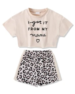Toddler Girl Clothes 2T 3T 4T 5T Girls Outfits, Short Sleeve Print Top+Pant 1... - Picture 1 of 8