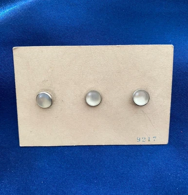 Conjunto De Colección De 3 Perlas MOP Camisa Esmoquin Tachuelas Boda Baile de graduación o Uso Formal 18B5 Foto 1 de 2