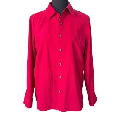 Talbots Button Up Shirt Womens S Petite Stretch Blouse Business Casual Holiday - Image 1 of 4
