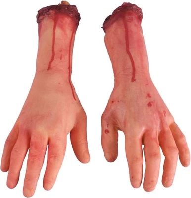 Halloween Bloody Props Body Parts Fake Scary Severed Hand Broken for Haunted...  Foto 1 de 4