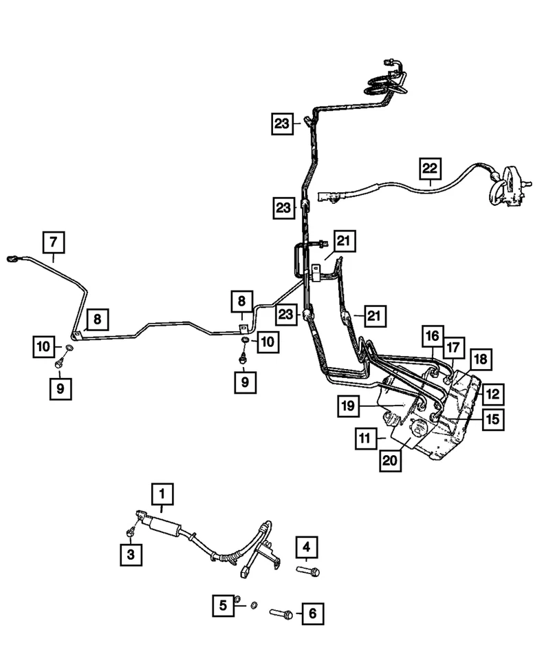 Perno de cabeza de brida hexagonal Mopar genuino 6502136 Foto 1 de 1