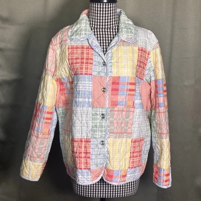 Alfred Dunner Jacket Womens 14 Quilted Patchwork Cottagecore Colorblock Grandma - Image 1 of 4