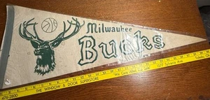 1960's Milwaukee Bucks NBA Large Vintage Pennant - Picture 1 of 8