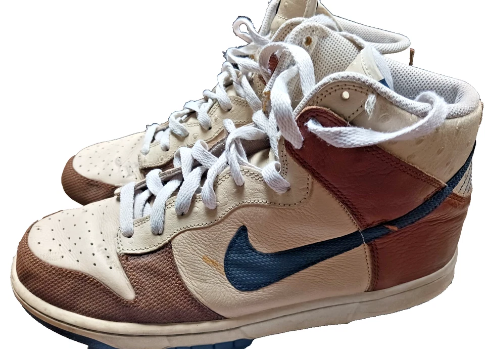 NIKE DUNK PREMIUM HIGH RUSTIC OSTRICH MEN'S SIZE 10 BASKETBALL ORIGINALS 2007!!! - Image 1 of 4
