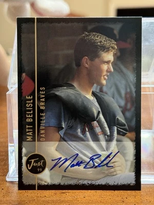 RARE! 1999 Just Minors Auto Black Border /50 Matt Belisle Danville Braves - Image 1 of 2