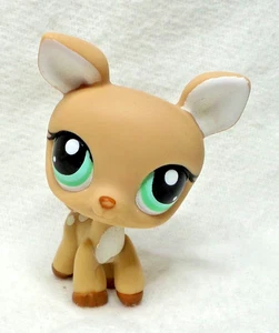 LITTLEST PET SHOP LPS #979 HASBRO REH WILDLEDER HIRSCH BEIGE WEISS GRÜNE AUGEN - Bild 1 von 5