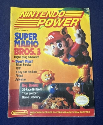 Nintendo Power Magazine 11 March/April 1990 Super Mario Bros 3 No Poster - Image 1 of 4