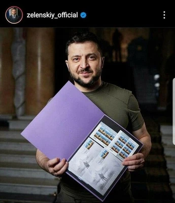 Folder like Zelensky Ukraine 2022 Russian Warship go F++K! sign Roman Gribov - Image 1 of 4