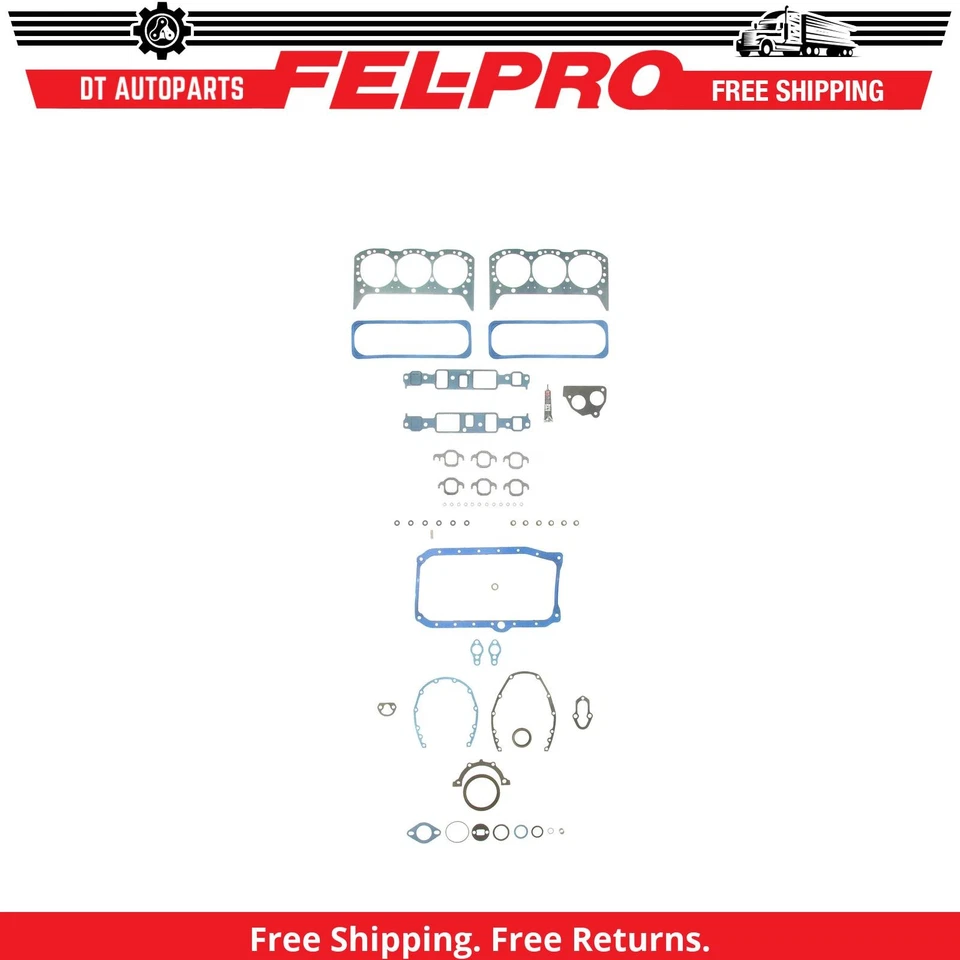 Para 1987-1992 GMC G2500 4.3L V6 conjunto de junta de motor Fel-Pro 1988 1989 1990 1991 - Imagem 1 de 1