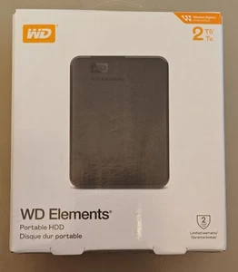 WD Elements Portable 2TB External Hard Drive - HDD - Brand New In Sealed Box - Picture 1 of 11