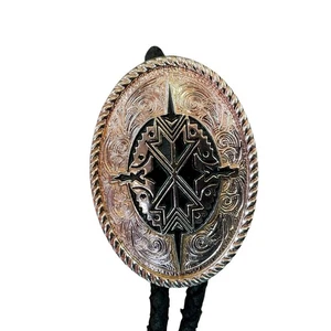 Corbata Bolo Oro Rosa Vaquero Occidental Rodeo Boda Rosa - Muestra Ropa - Imagen 1 de 6