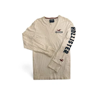 Camiseta Hollister Manga Larga Blanca Grande Hombre Foto 1 de 4