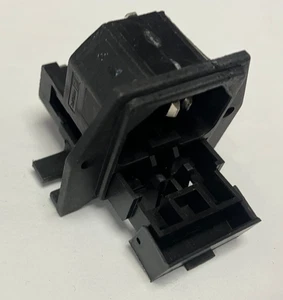 10A Twin 5x20mm Fuse IEC Inlet Panel Mount C14 Right Angle PCB Mount  PF0030/PC - Picture 1 of 5