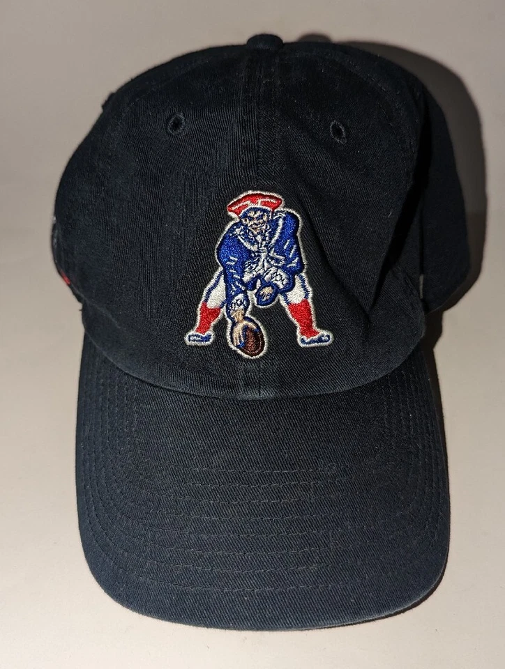 New England Patriots 47 Marca #87 Rob Gronkowski Sombrero con Correa NFL Logo Antiguo RARO Foto 1 de 4