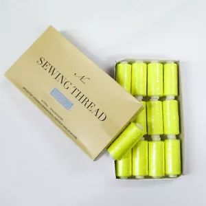 Perial Co Bright Yellow Polyester Sewing Thread Pack of 12 for Sewing - Picture 1 of 2