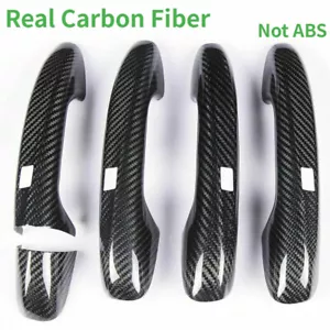 For Benz W205 C E S GLC GLE AMG Real Carbon Fiber Door Handle Cover w Sensor - Foto 1 di 9