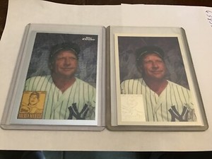 1996 Topps Chrome Mickey Mantle #7 & 1996 Topps Mantle #7 Yankees 