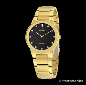 Citizen Eco-Drive Axiom Men's Diamond Accents Gold-Tone 40mm Watch AU1062-56G - Picture 1 of 3