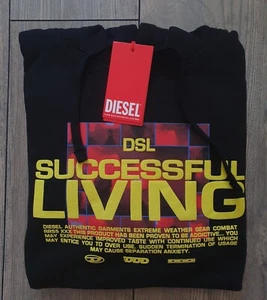 Neu* Diesel Hoodie Pullover Kapuze L Black Schwarz Gr. 2XL Felpa Sweat Shirt... - Bild 1 von 3