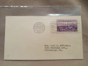 US First Day Issue Cover - # 773 California Exposition 3¢ (FDC773-1) - Picture 1 of 1