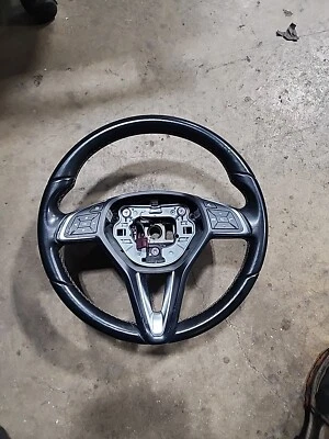 2017-2019 INFINITI QX30 STEERING WHEEL LETHER WHITE STICHING W/ SHIFTER OEM - Imagem 1 de 3