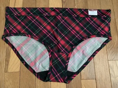 Plus Size 26/28 Lane Bryant Cacique Comfort Bliss Hipster Panty Holiday Plaid - Image 1 of 4