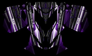 Ski Doo REV XM Graphic Kit Wrap Decals Stickers Tunnel Body Armor Design B.A.W - Picture 1 of 8