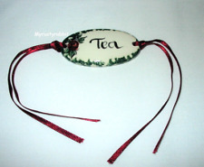 New ListingLongaberger Basket Custom Tea Tie-On - Ceramic - Guc
