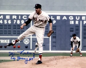 Jim Lonborg Signed Boston Red Sox 8x10 Photo w/ CY Young 67 LSCM COA - Picture 1 of 1