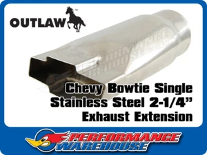 Chevy Bowtie Stainless Steel Exhaust Extension 2-1/4” - Picture 1 of 4