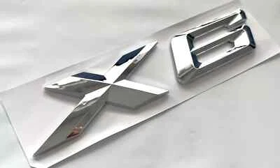 AUTOMATICITY66 CHROME X6 REPLACEMENT FOR BMW X 6 TRUNK BADGE DECAL EMBLEM REAR NAMEPLATE LID