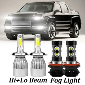 For Honda Ridgeline 2006-14 6x 6000K LED Headlight High-Low Beam Fog Light Bulbs - Foto 1 di 12