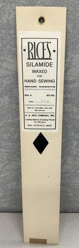 A.H. RICE CO. Rice's Waxed Silk Hand Sewing Thread - 675 Yards/Color 419/Size A - Image 1 of 4