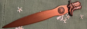 Vintage Copper Letter Opener SOUVENIR MINOT ND COWBOY BOOT-SLIGHT AS IS - Picture 1 of 7