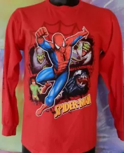 T-shirt Marvel Spider-Man manica lunga ragazzo rossa taglia XL - Foto 1 di 1