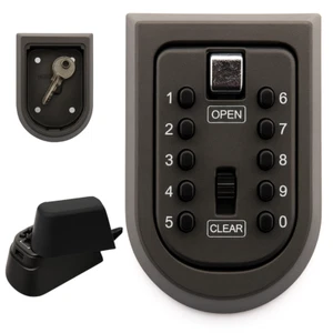 Outdoor Hochsicherheit Wandmontage Schlüssel Safe Box Code Schloss Aufbewahrung 4 Ziffern Neu - Bild 1 von 8