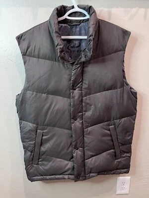 Chaleco acolchado Roper Down para hombre talla L marrón oscuro con capucha bolsillos con cremallera Foto 1 de 4