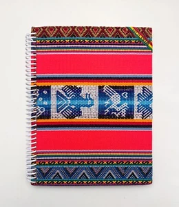 south american folk art notebook aguayo notebook unlined pink 6.5x8x5 - Picture 1 of 3