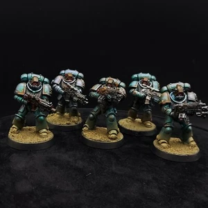 Pro Painted Warhammer 40k Primaris Alpha legion intercessors ×5 lot #1  - Picture 1 of 3