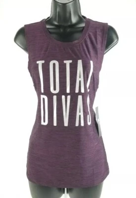 Camiseta sin mangas Tapout para mujer ropa deportiva púrpura talla S entrenamiento plateada "Total Divas"  Foto 1 de 4