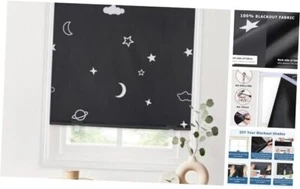  100% Blackout Roller Shades, No Tools No Drill Cordless Blinds for Windows,  - Picture 1 of 7