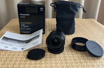 Panasonic LUMIX H-X015-K G 15mm f1.7 ASPH Wide Angle Lens Micro 4/3 Camera  - Image 1 of 4