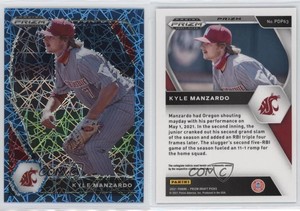 2021 Panini Prizm Draft Picks Blue Velocity Prizm Kyle Manzardo #PDP63