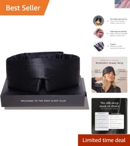 Hypoallergenic Silk Sleep Mask - Padded Eye Comfort for Deep, Glorious Sleep - Picture 1 of 10